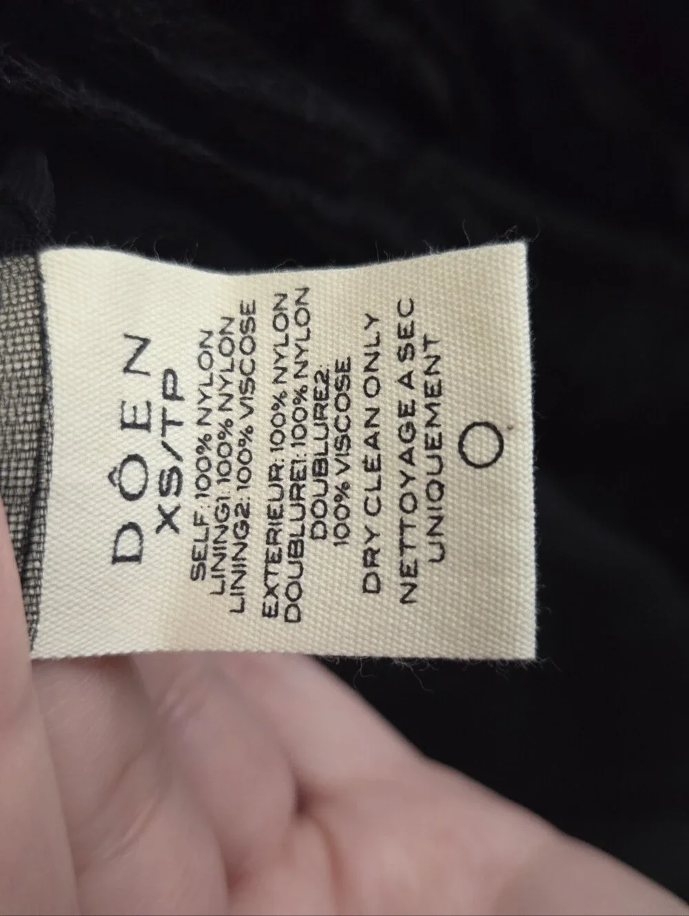 Doen Nevaeh Dress in Black size XS NWT